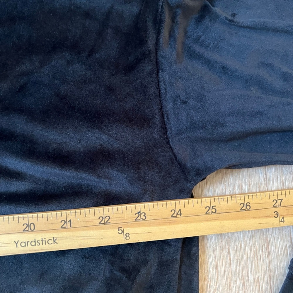 32 Degrees Heat Black Velour Long Sleeve Sweatshirt‎ Pullover Women's XXL Cozy - Picture 4 of 7